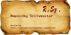Repiczky Szilveszter névjegykártya