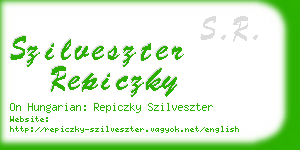 szilveszter repiczky business card